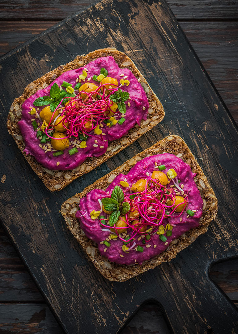 Purple Sweet Potato Hummus