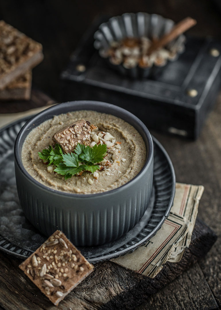 Oil-Free Roasted Almond Lentil Pate