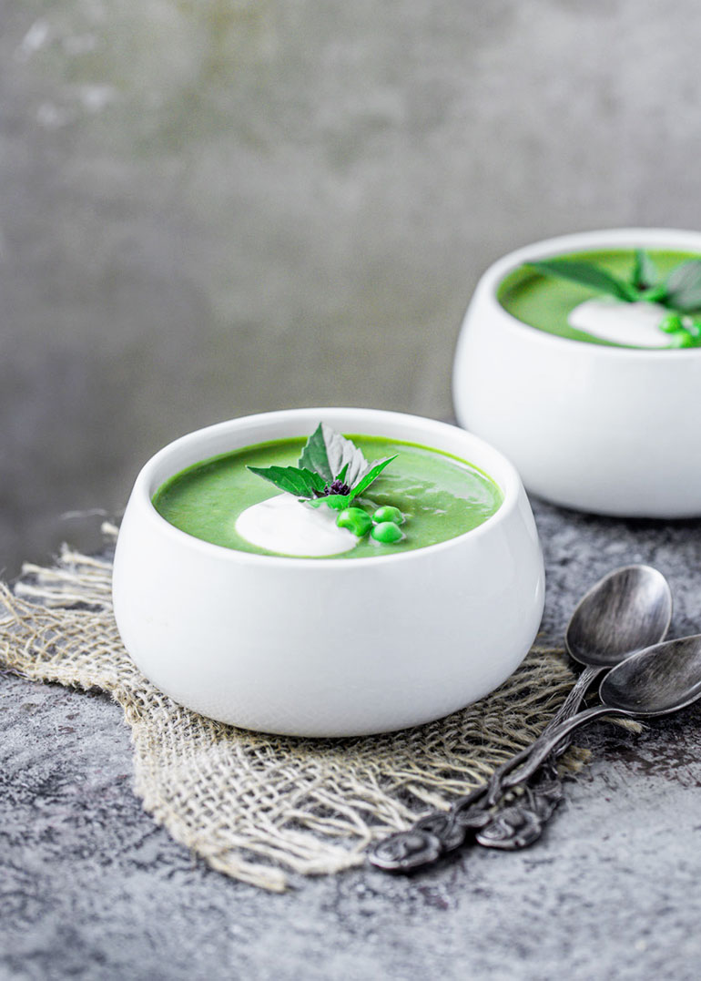 Spinach Green Pea Coconut Soup Rainbow in My Kitchen