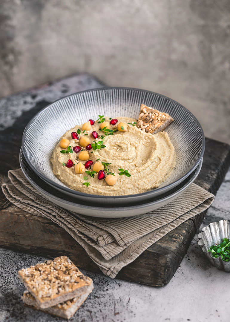 Tahini-Free Roasted Eggplant Hummus