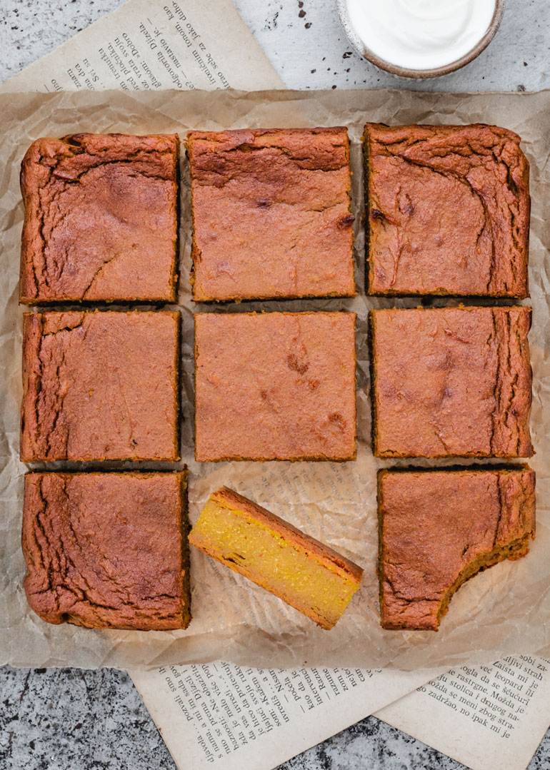 Sweet Potato Lemon Blondies