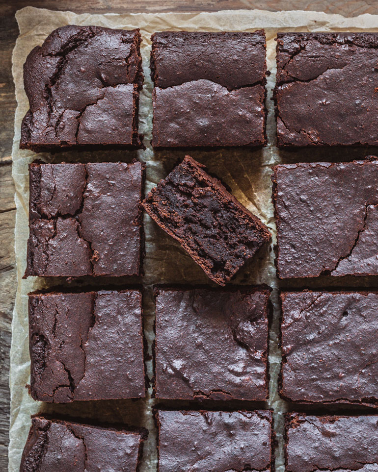 Black Bean Chocolate Peanut Brownies