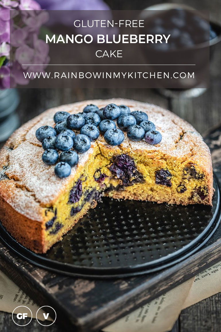 Gluten-Free Mango Blueberry Cake